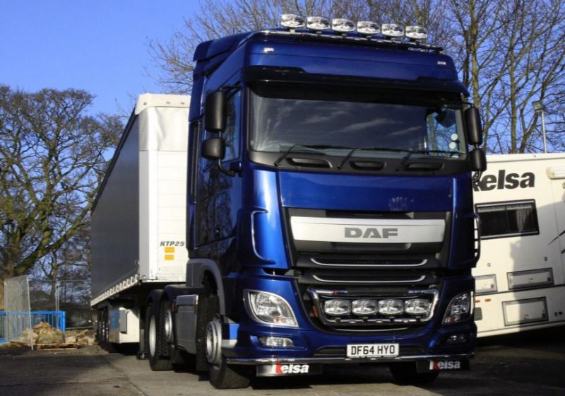 Střešní nerezový rám Kelsa HiBar DH07 pro DAF XF106 Facelift Spacecab | XF106 Spacecab