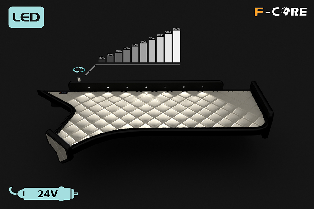 Polička dlouhá + LED - Elegance, IVECO STRALIS HI-WAY (01.2013-12.2016)