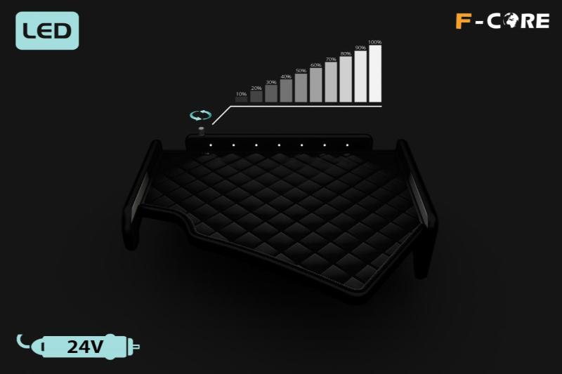 Polička středová + LED - Elegance, SCANIA R Topline (01.2005-12.2016)