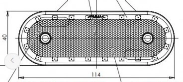 LED Lampa sdružena pozični boční WAŚ, 12V-24V, ECE, IP 66/68, univerzální