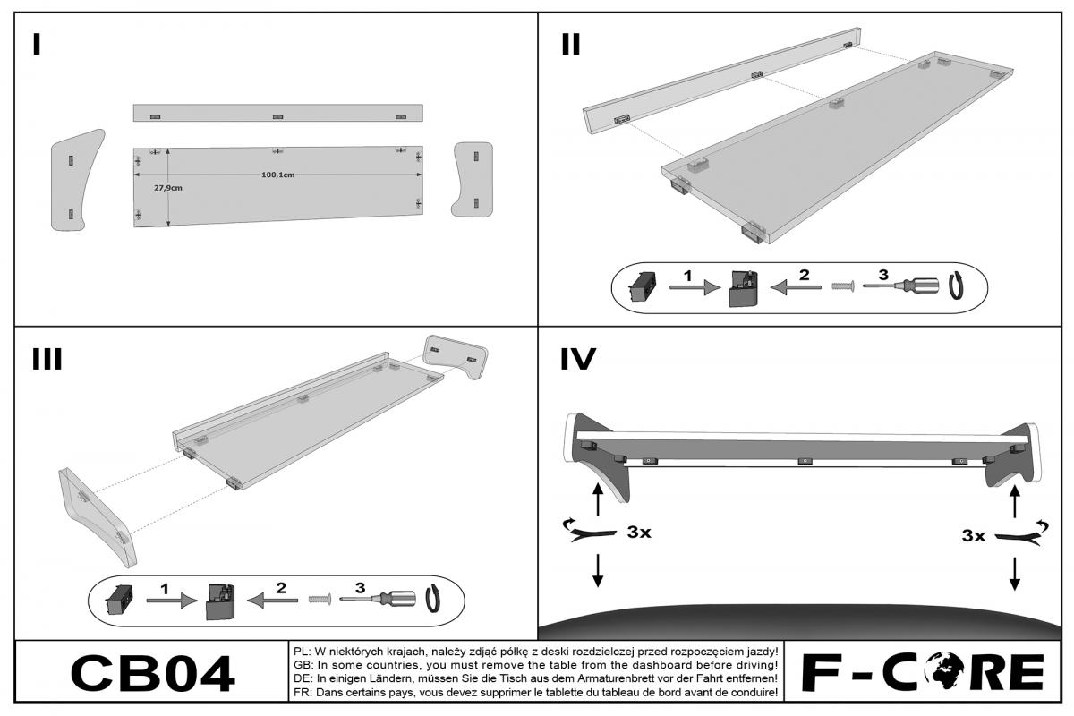 Polička dlouhá - Classic, CITROEN JUMPER, FIAT DUCATO, PEUGEOT BOXER (-2006)