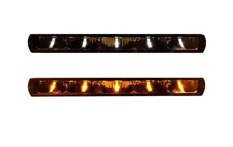 LED rampa Skyled FORNAX ohnutá s DRL 813 mm, poziční světlo, 9-36 V, 160 W, 15200lm