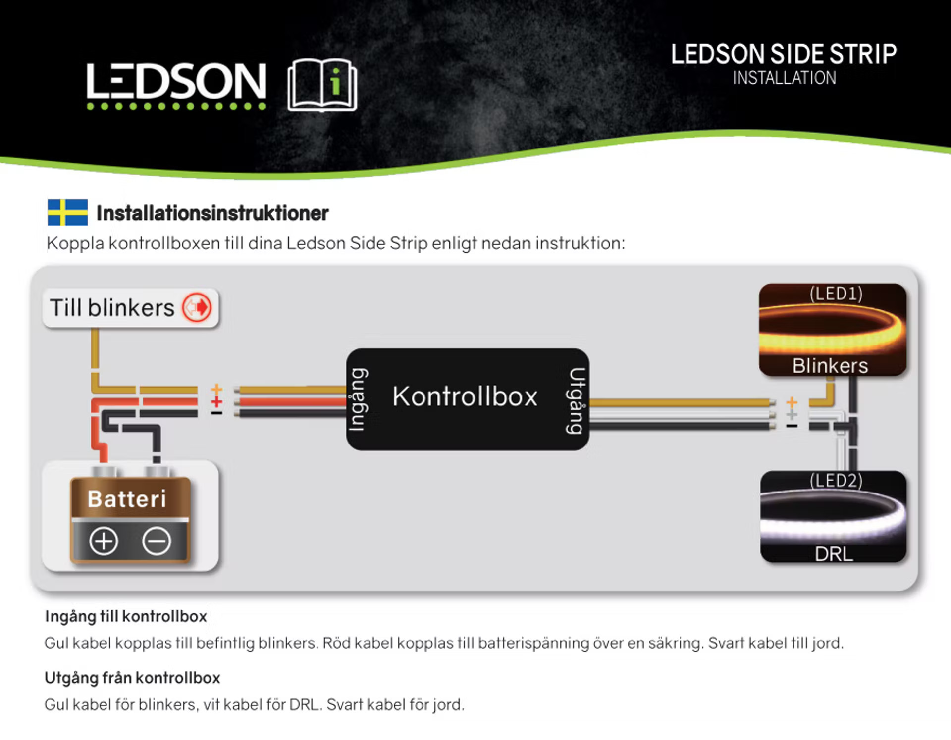 LED pásky 60 cm, bílý + oranžový, s funkcí blinkru 24 V- Scania NTG