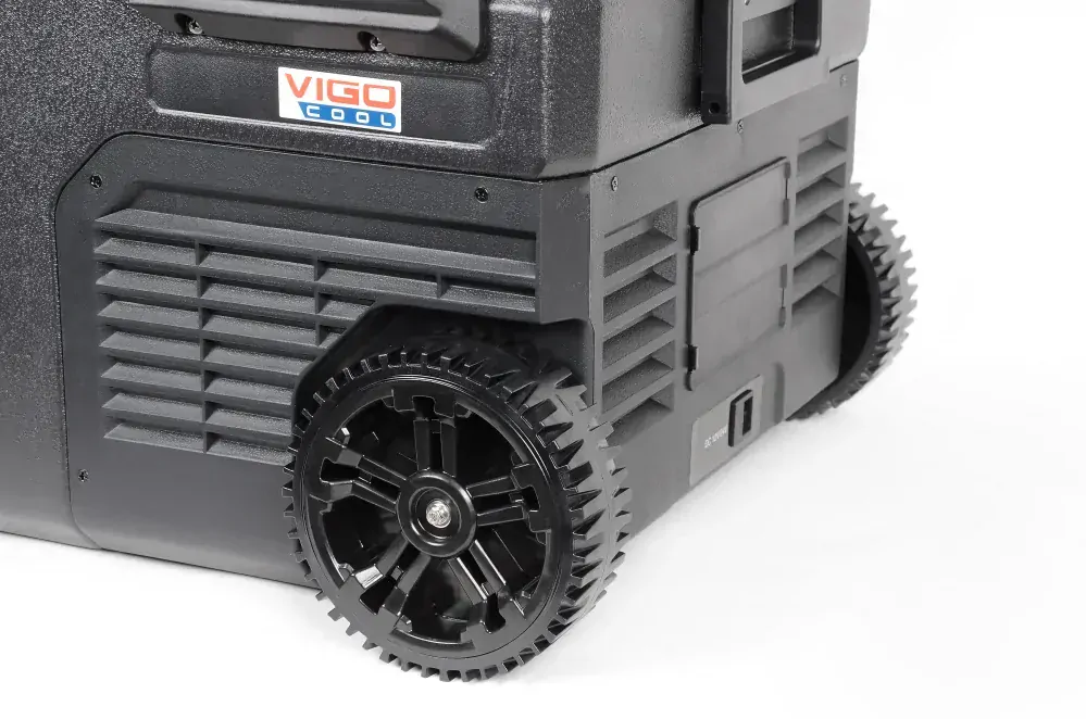 Přenosná kompresorová autochladnička Vigo Cool, V35WR, 35 l, 12/24/230V, Rukojeť a kolečka