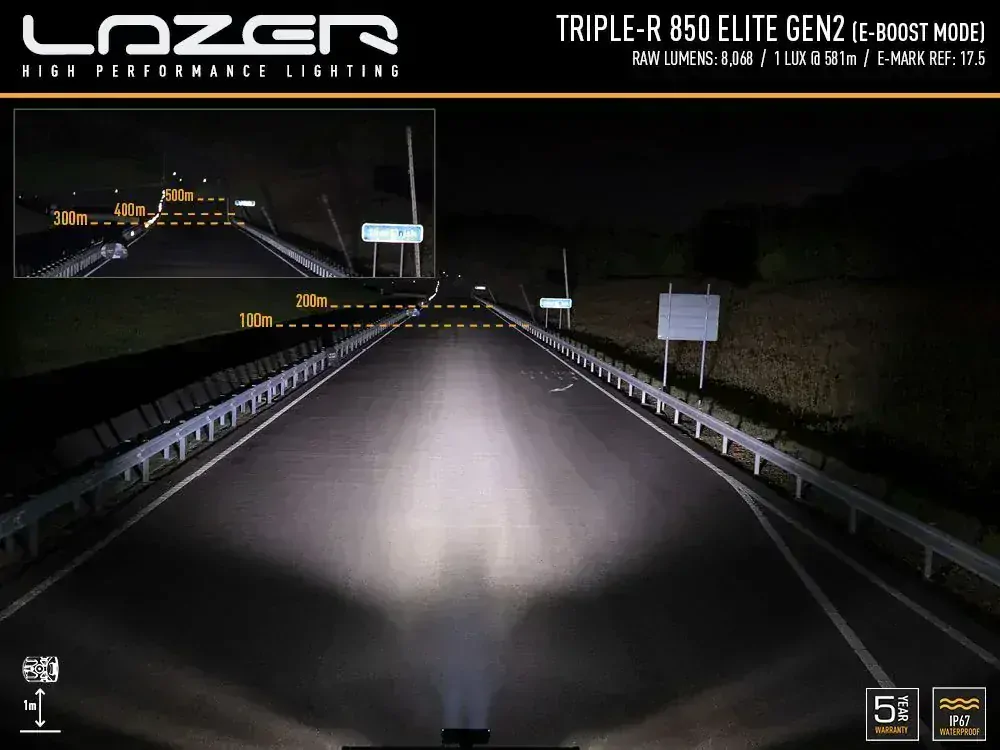 LED přídavené světlo 322mm, LAZER TRIPLE-R 850 ELITE, 8068Lm, 5000k, IP68, gen.2