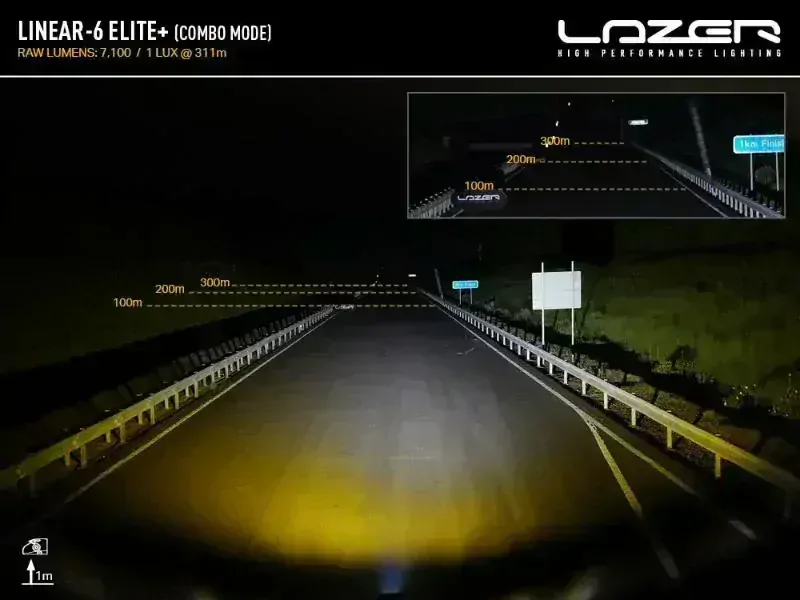 LED přídavené světlo 232mm, LAZER LINEAR-6 ELITE+, 7100Lm, 4 světelné módy, 5000K, IP68