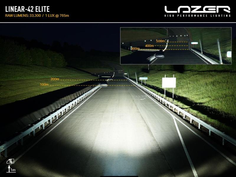 Sada světla na střechu Lazer pro Volvo XC90 (2015+) se střešnímí ližinami, Linear-42