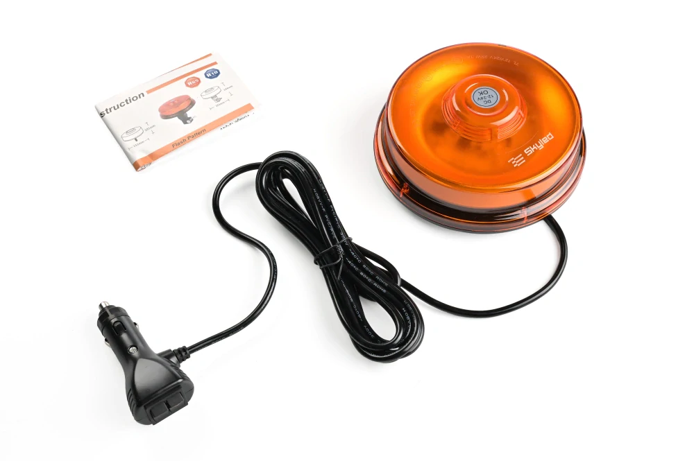 LED maják na magnet Skyled ,,UFO" , oranžový, 151x59mm, 12/24V