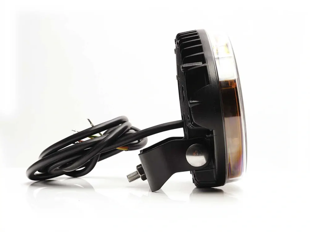 LED přídavný reflektor Waś 7" 178mm s pozičním světlem, strobo, 9000lm, 12-24V, ECE