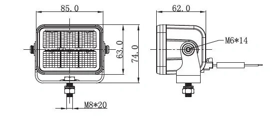 Pracovní lampa SKYLED Amnis 30S, 85mm, bodové, 10-30V, 30W, 2520lm, R10/R149