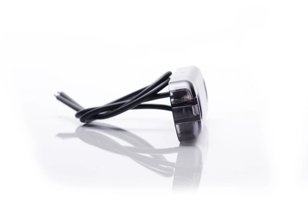 LED poziční světlo Waś, 12-24V, průhledné dark- červené