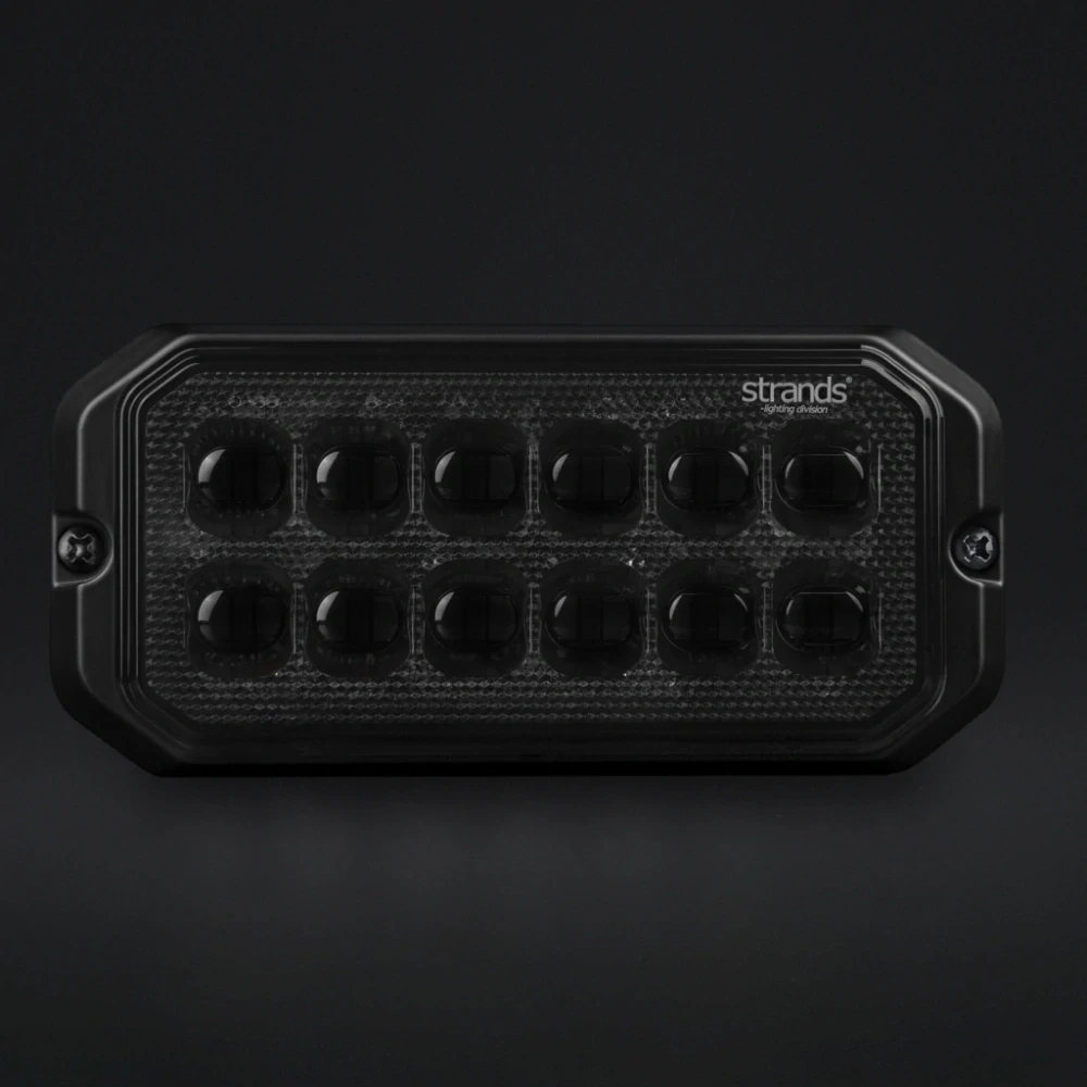 Výstražné světlo Strands Dark Knight, 12 LED, 10-32V, 25W, ECE R10, R65- oranžová/bílá