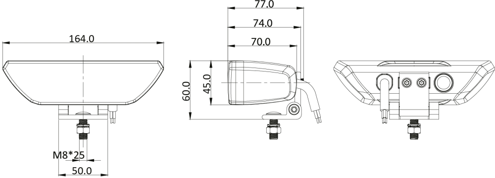 LED pracovní světlo OZZ WR1 65, s pozičním světlem, strobo, ECE R10, 3600lm, 10-32V