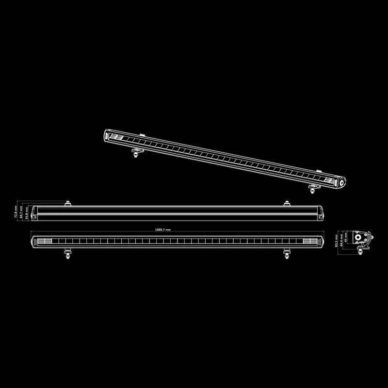 LED rampa Strands Siberia XPA SR 42" (106,6cm), poziční světlo, 14700lm, 10-32V, ECE R10, R148, R149