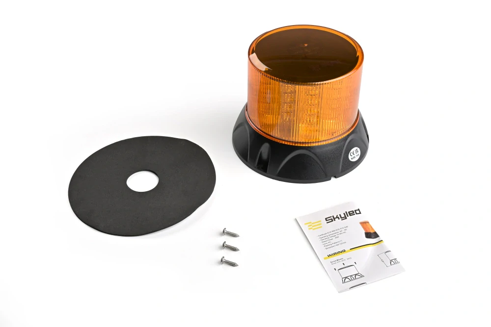 LED maják Skyled na tři šrouby, 165mm, ECE R65 - oranžový
