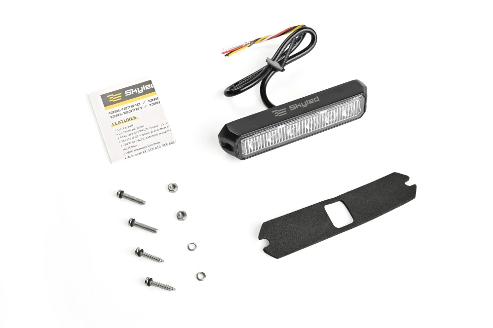 Výstražné světlo Skyled (30x129) R65, R10, SAE - modré