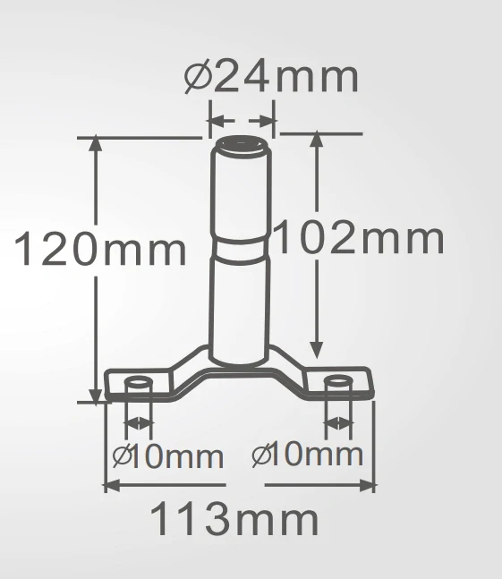 SKYLED typ "I" montážní trměn 2 šouby na maják DIN konektor 12/24V