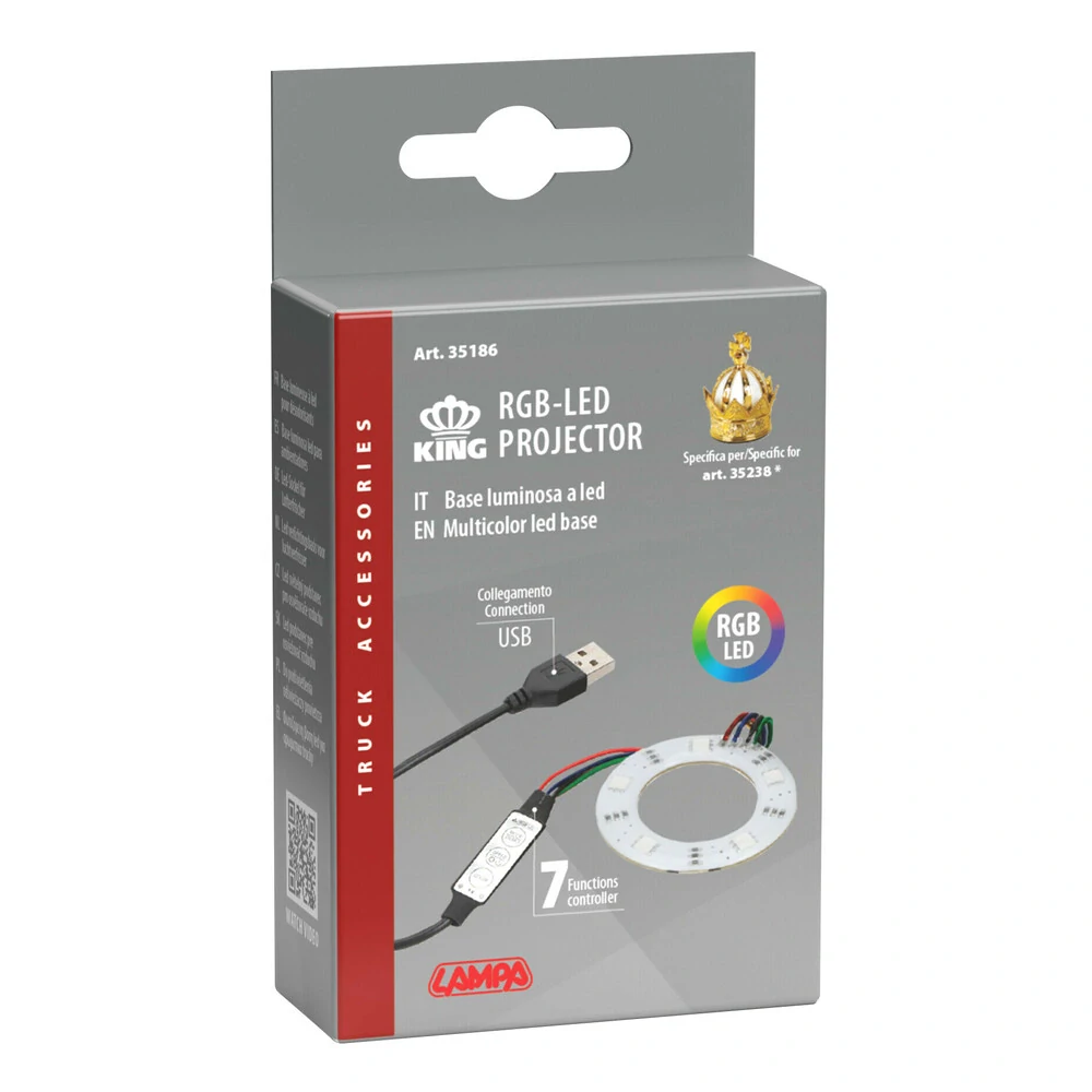 Podsvícení osvěžovače koruna "King" 12/24V USB, RGB
