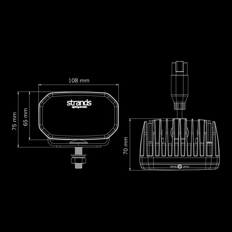 LED pracovní světlo Strands FOR9T NO-GLARE, s pozičním světlem, 2600lm, 10-48V, 30W