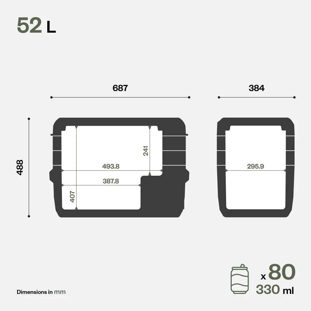 Přenosná kompresorová autochladnička Indel B ITB52 52l - 12/24V
