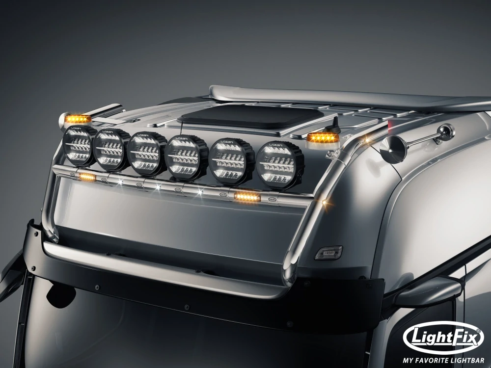Střešní nerezový rám Lightfix SKY-LIGHT "H-TYPE" nerezový – MERCEDES - ACTROS (PROCABIN) - GIGA SPACE