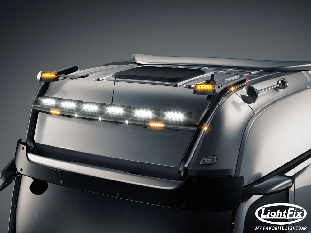 Střešní nerezový rám Lightfix SKY-LIGHT "H-TYPE" nerezový – MERCEDES - ACTROS (PROCABIN) - GIGA SPACE