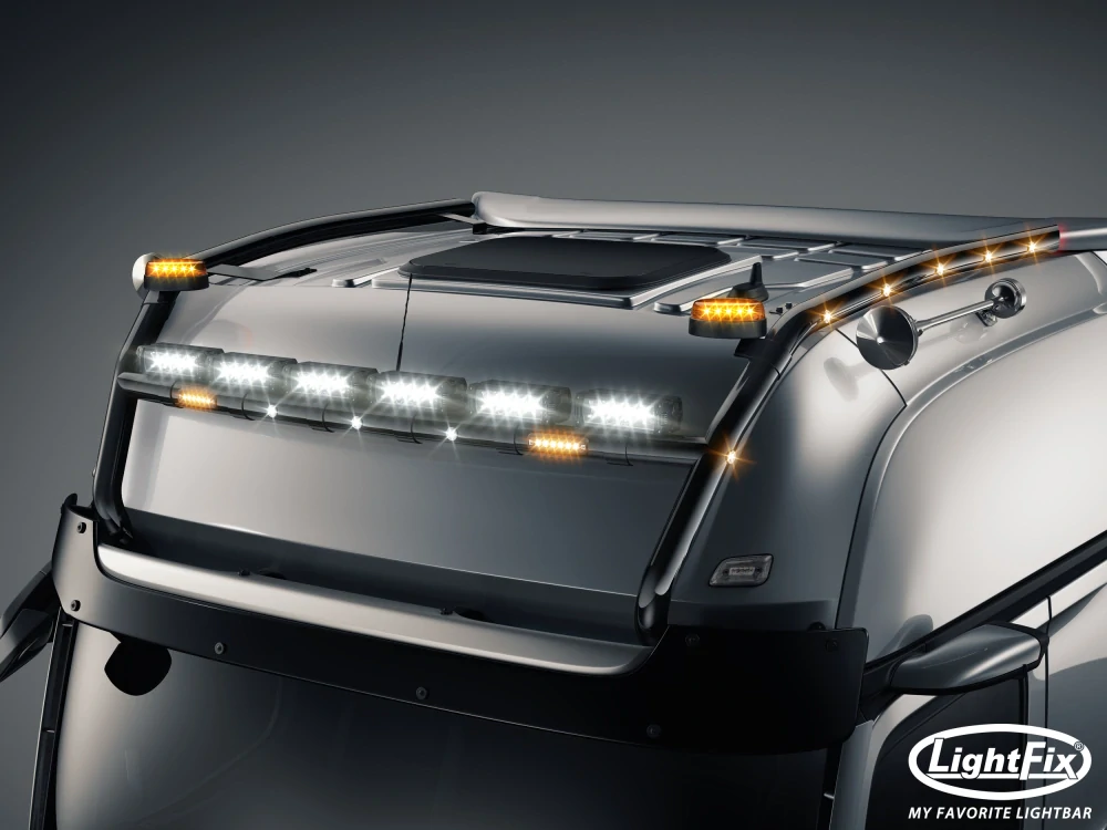 Střešní nerezový rám Lightfix SKY-LIGHT "H-MAX" lakovaný – MERCEDES - ACTROS (PROCABIN) - GIGA SPACE