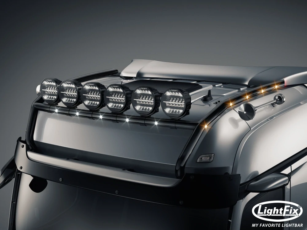 Střešní nerezový rám Lightfix SKY-LIGHT "H-TYPE" lakovaný – MERCEDES - ACTROS (PROCABIN) / AROCS - BIGSPACE