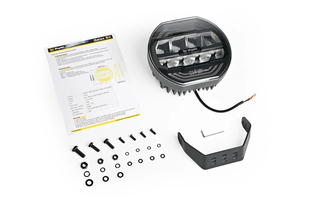 LED přídavný reflektor Skyled Galax 9x - 9" s pozičním světlem, 9-32V, 14000lm, ECE R10, R148, R149