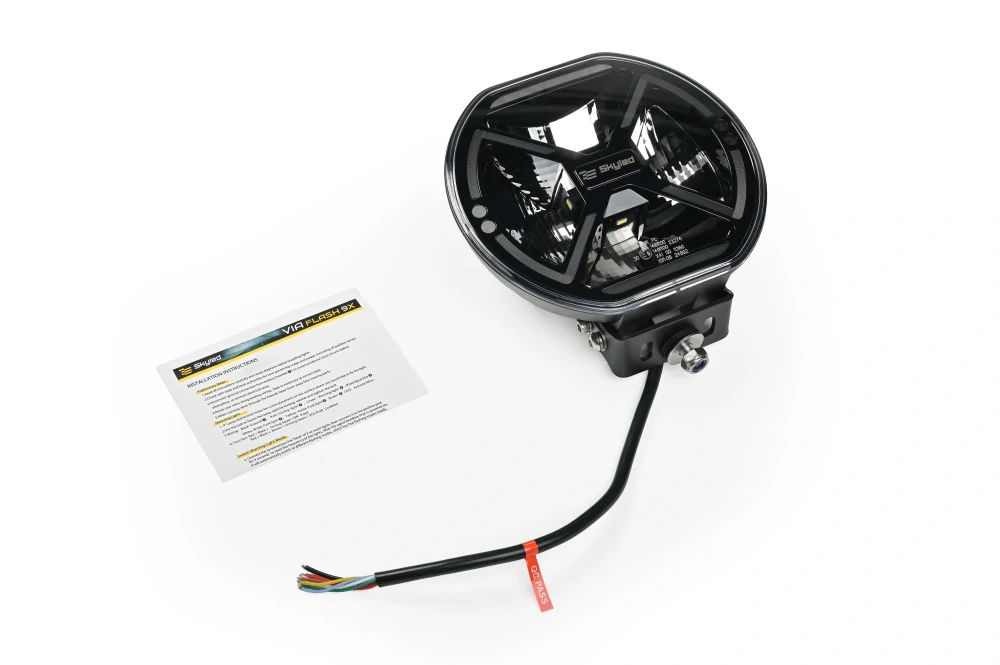 LED Přídavný reflektor Skyled Via Flash 9x - 9" s pozičním světlem a stroboskopem, 9-36V, 11000lm, ECE R10, R65, R148, R149