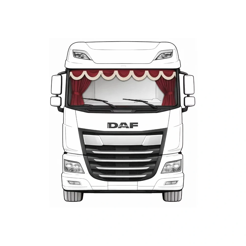 Prémiové boční závěsy do kamionu 240 × 90 cm – Scania, Volvo, DAF, Mercedes-Benz - Rudé
