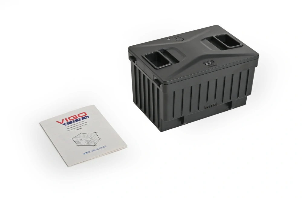 Přenosná kompresorová autochladnička Vigo Cool V40R, 40 l, 12/24/230V s baterií 15600 mAh