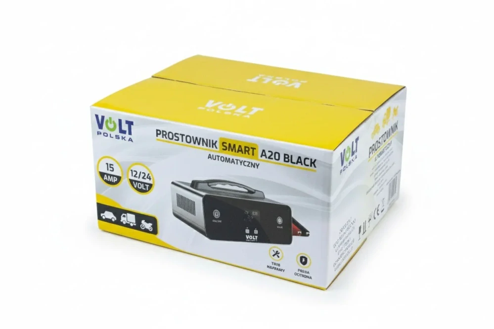 Automatická nabíječka autobaterií Volt Polska SMART A20 BLACK 12/24 V, 15 A