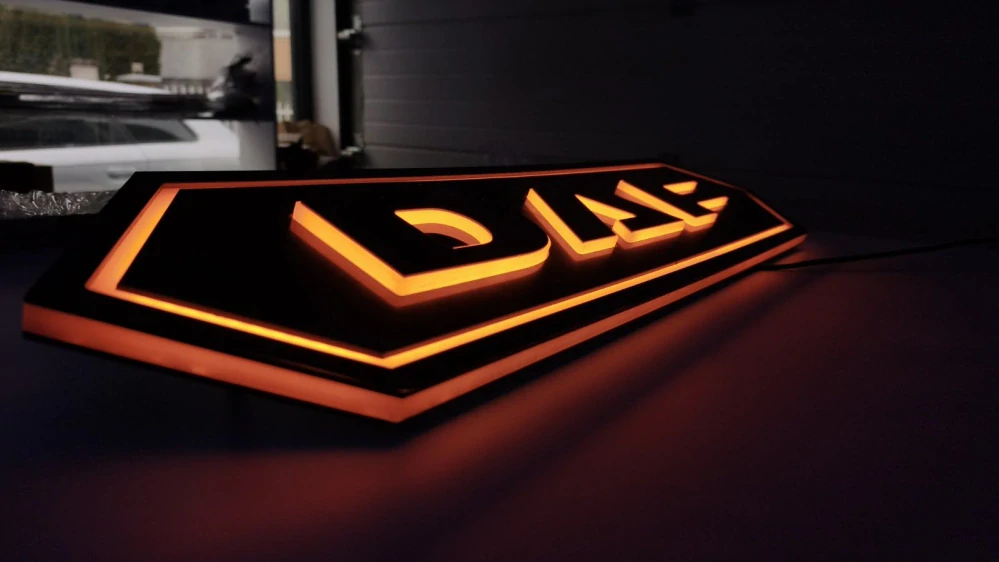 LED nápis Daf 800x200mm, venkovní i vnitřní, 24V