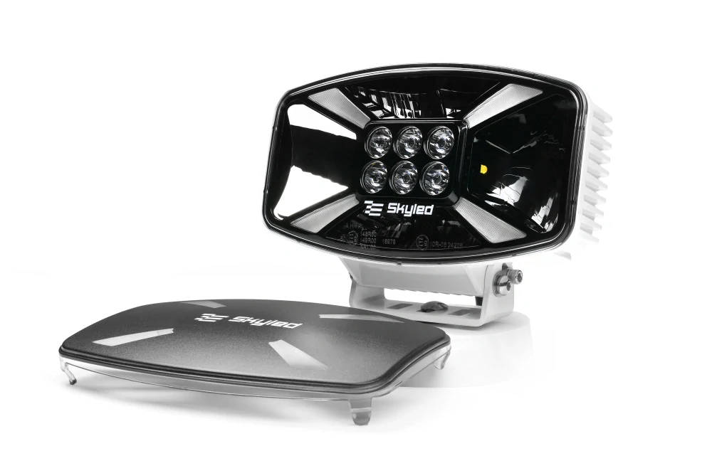 LED světlomet Skyled Jumbo Stella Flash (247mm), s dynamickým pozičním světlem, strobo, 9-36V, 140W, 11000lm, R10/R65/R148/R149, bilý