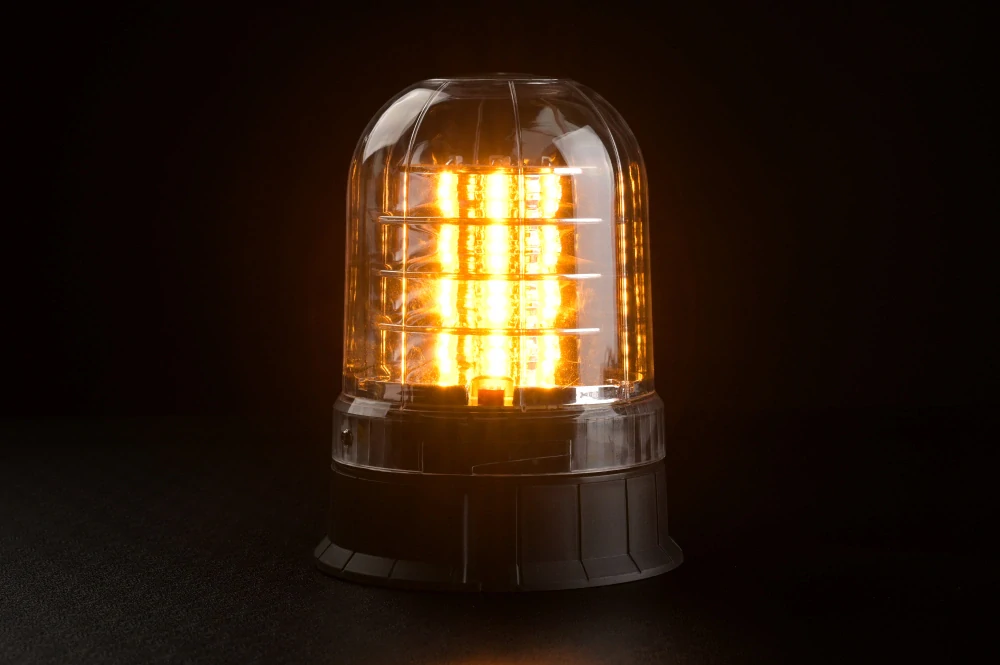 LED maják SKYLED BIG LANTERN 12–24 V, 38 LED, čirý kryt, 3 režimy, R65, IP68, Ø 141 mm, výška 181 mm