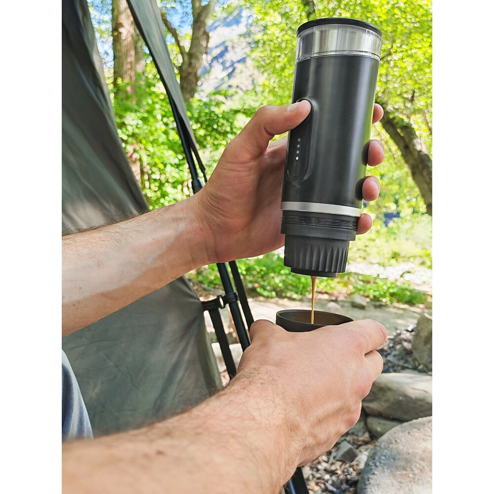Přenosný kávovar Lampa Cafyn Heat 90 ml, 140 W, 2600 mAh, 15 bar, USB-C, automatický ohřev