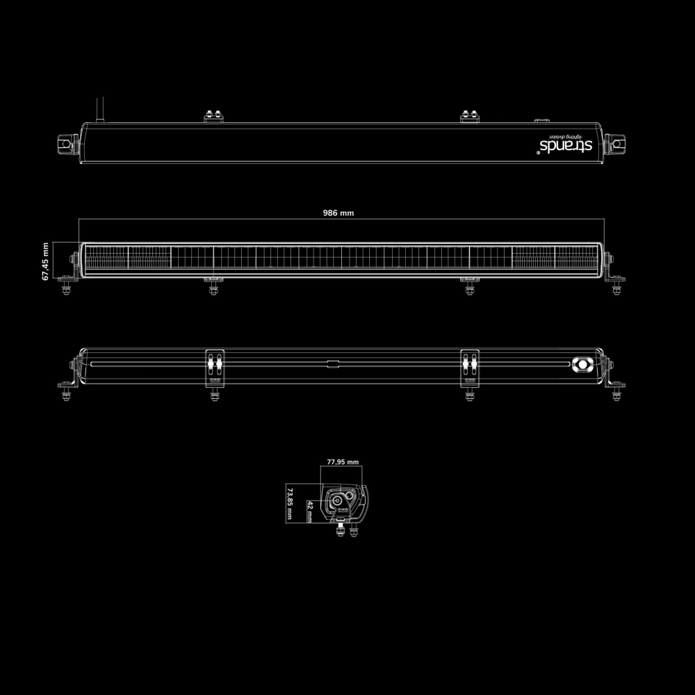 LED rampa Strands SKYN1 SKYLORD EXP 40″, 986 mm, 10-32V, 31500 Lm, 352 W, dosvit 1207 m