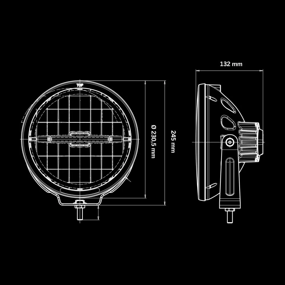LED světlomet Strands Ambassador 9″, 10- 40V, 5530 lm