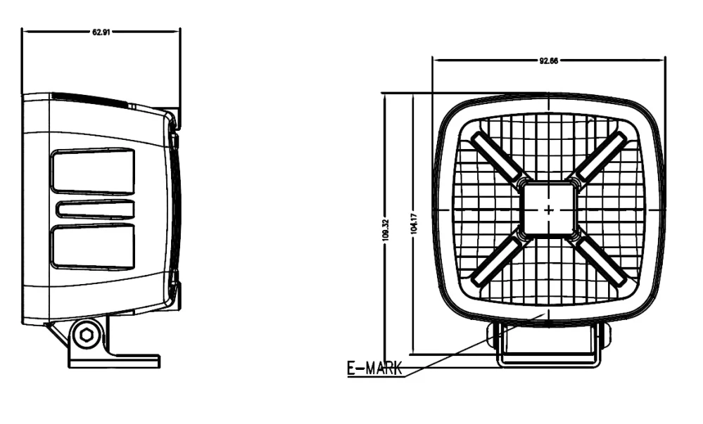 Pracovní světlo Skyled Astra 60f, s pozičním světlem, 9-30V, 60W, 6000 lm, R10
