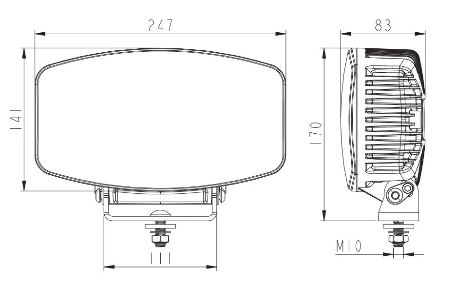 LED světlomet Skyled Jumbo Stella Flash (247mm), s dynamickým pozičním světlem, strobo, 9-36V, 140W, 11000lm, R10/R65/R148/R149