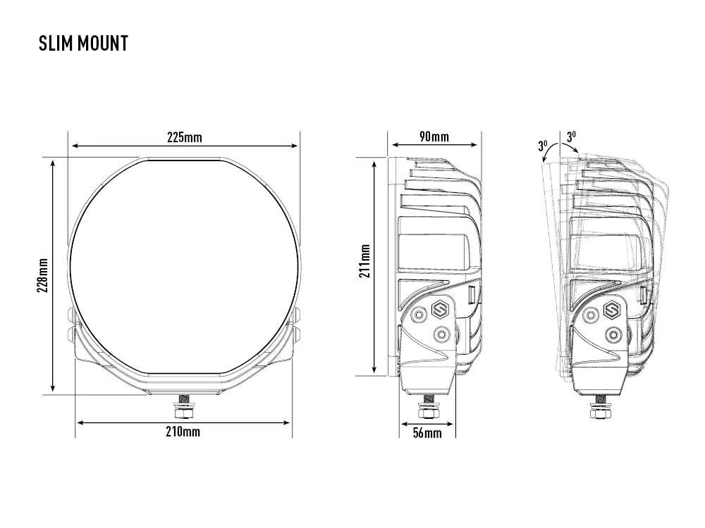 LED přídavné světlo LAZER SENTINEL HIGHLINE 9" (228mm), s dynamickým pozičním světlem, 10-32V, 17020lm, 5000K, IP68- černý