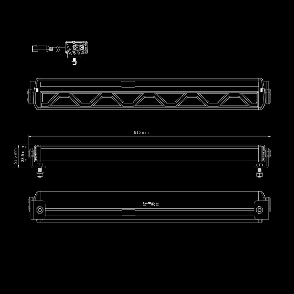 LED rampa Strands Firefly 20" (508mm), s pozičním světlem, 10-48V, 10670lm, ECE R10