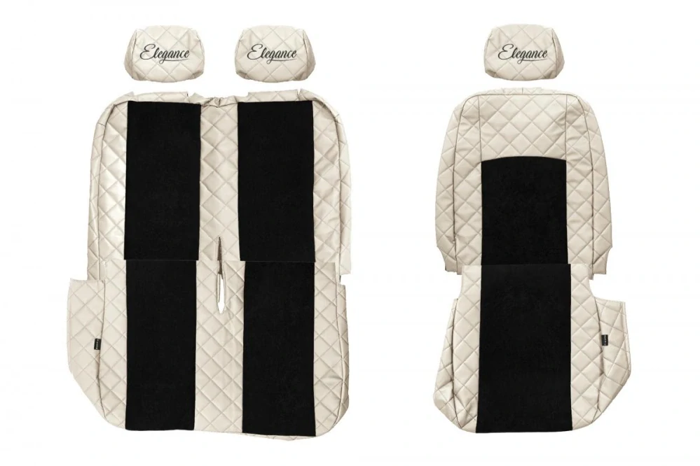 Potahy sedadel (1+2) - Elegance Q, VOLKSWAGEN TRANSPORTER T5 (01.2003-12.2015) & VOLKSWAGEN TRANSPORTER T6 (01.2016-12.2021) - Dvojité sedadlo spolujezdce 1+2