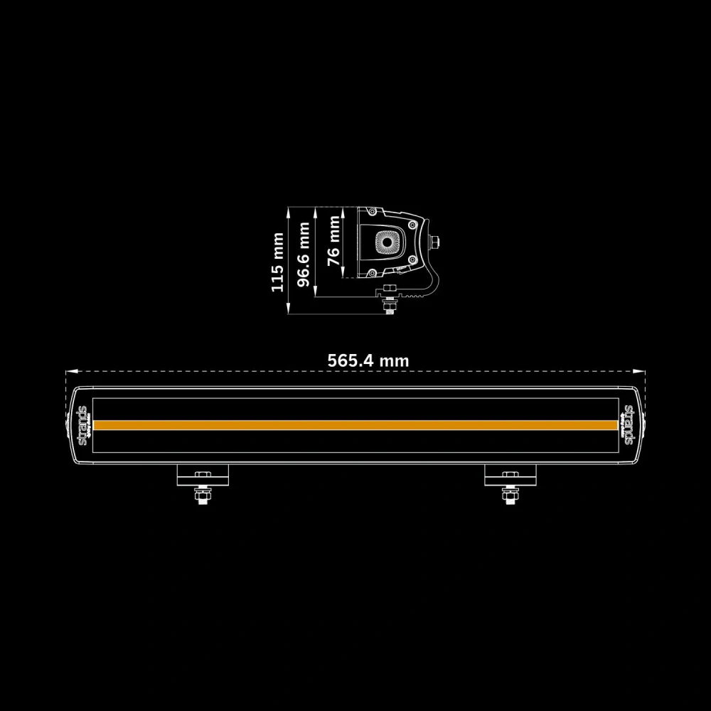 LED rampa Strands Siberia XPA DR 22" (55,88cm), poziční světlo, 13514lm, 10-32V, ECE R10, R148, R149