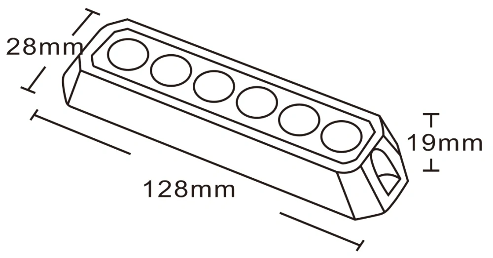 Výstražné světlo Skyled (30x129) R65, R10, SAE - modré