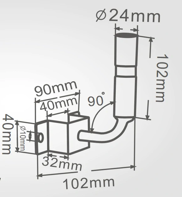 SKYLED typ "J" montážní trměn 2 šouby na maják DIN konektor 12/24V