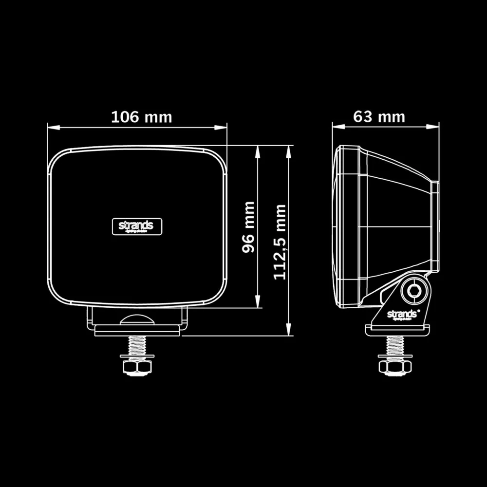 LED Pracovní světlo Strands IZE LED OG, s pozičním světlem, 10-36V, ECE R10, 45W, 3900lm