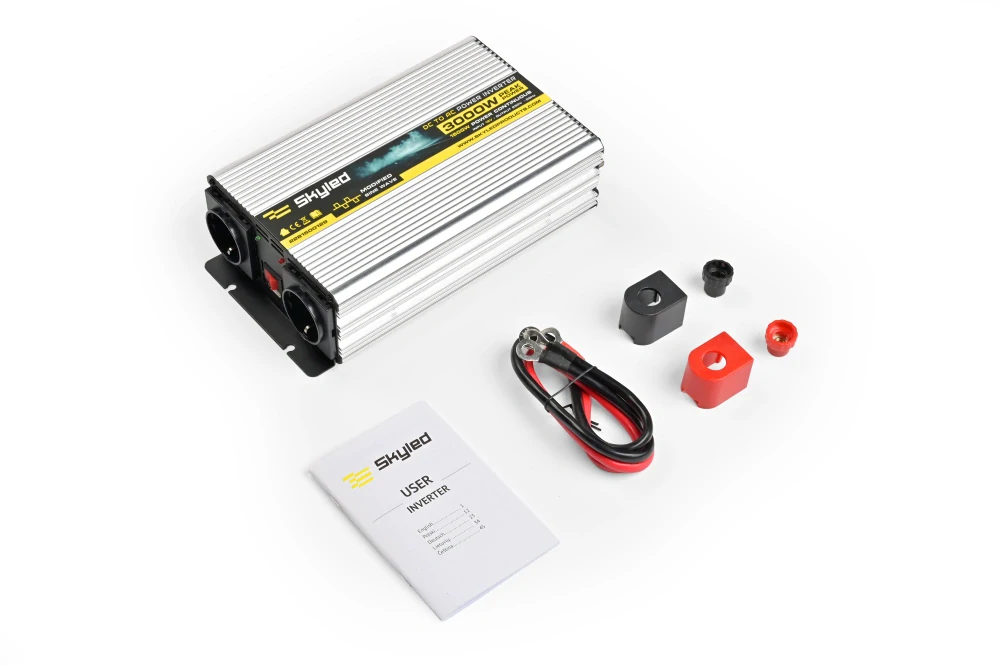Měnič napětí Skyled 12V/230V, 3000W (1500W trvalý), modifikovaný Sinus
