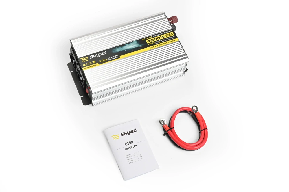 Měnič napětí Skyled 12V/230V, 4000W (2000W trvalý), modifikovaný Sinus